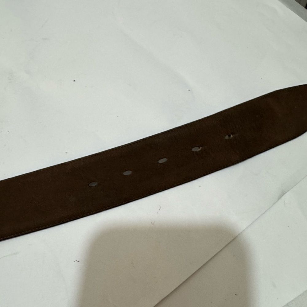 Genuine Buffalo Calf Cowhide Lined Leather Buckle men’s Belt - Picture 4 of 5